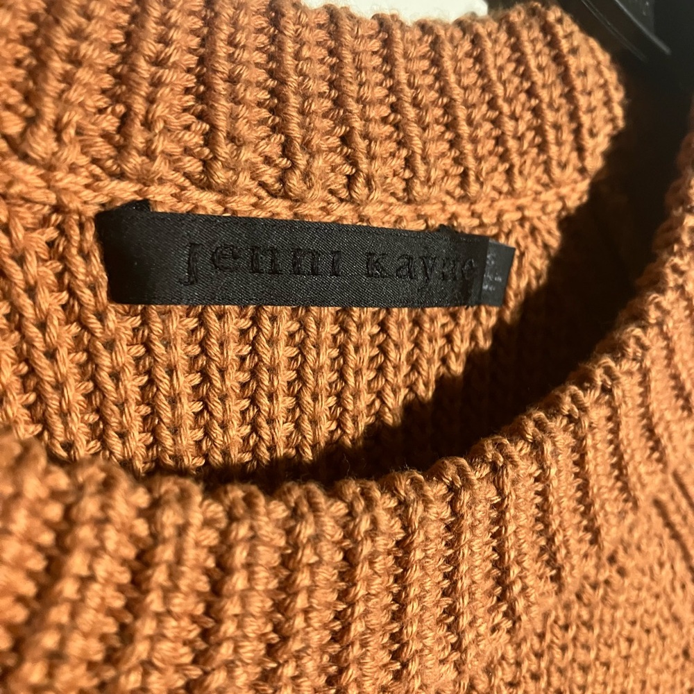Jenni Kayne Textured Tan Crew Neck Sweater - Picture 2 of 13